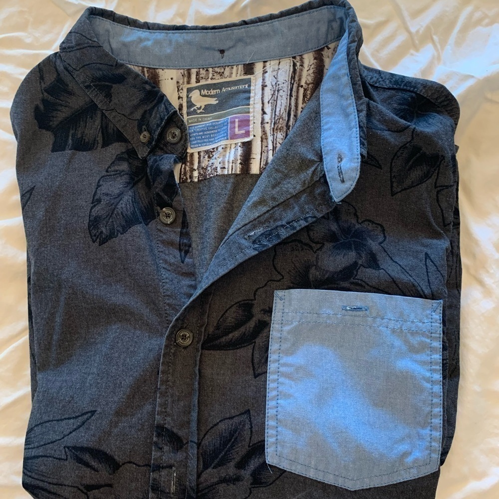 Modern Amusement Button Down Large